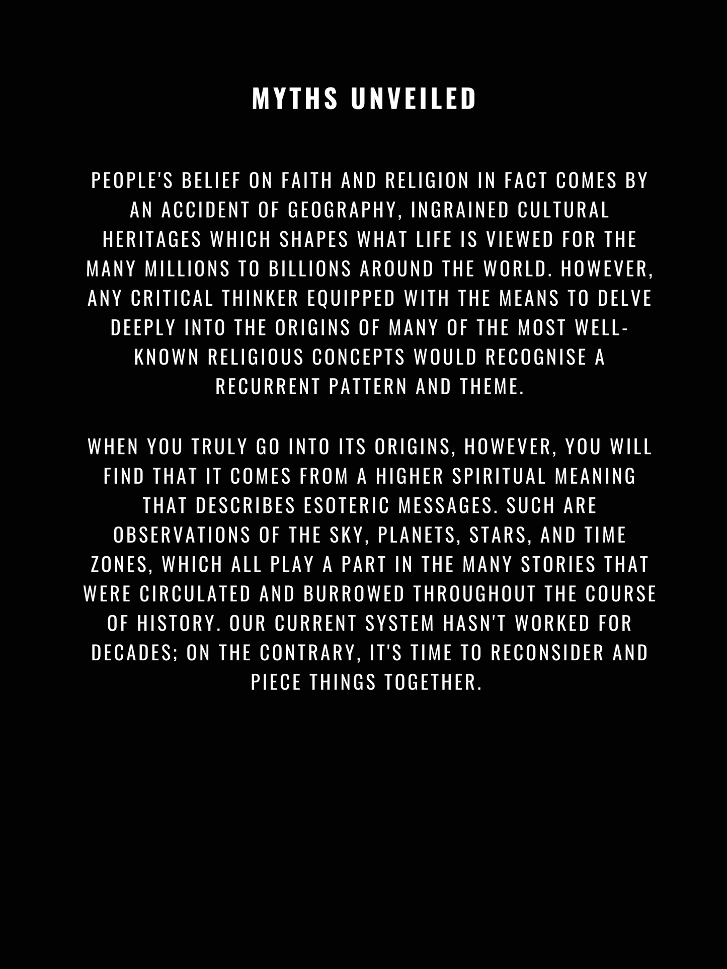 Myths Unveiled (PDF)