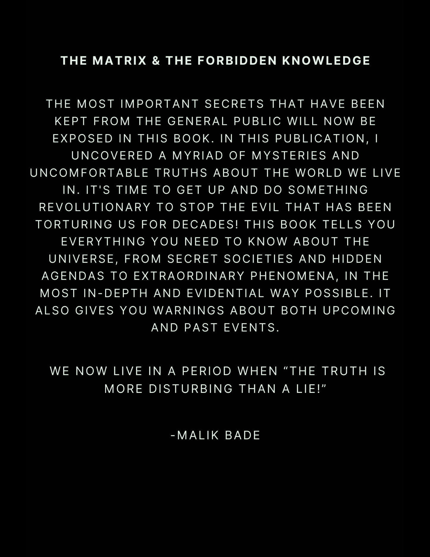 The Matrix & The Forbidden Knowledge (Vol 1) PDF